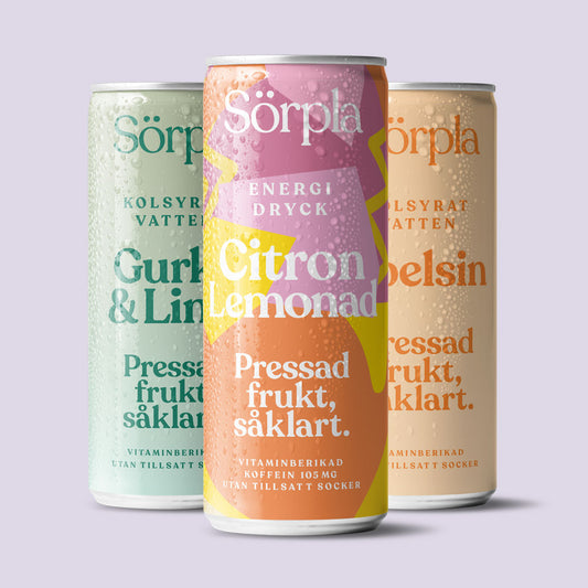 MIX-SMAKER (24st) Energidryck & Kolsyrat vatten med pressad frukt