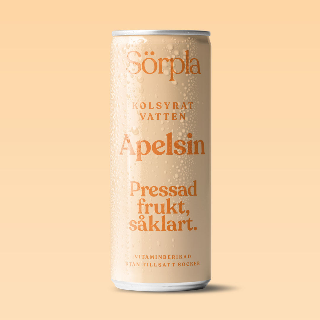 APELSIN (24st) | Kolsyrat Vatten | Pressad Frukt | Vitaminer | Utan tillsatt socker